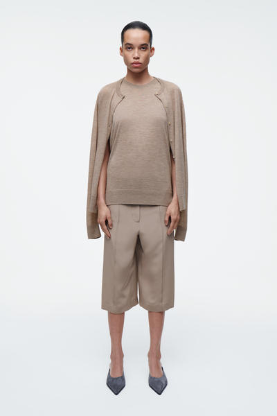 COS レイヤードファインカシミヤカーディガン