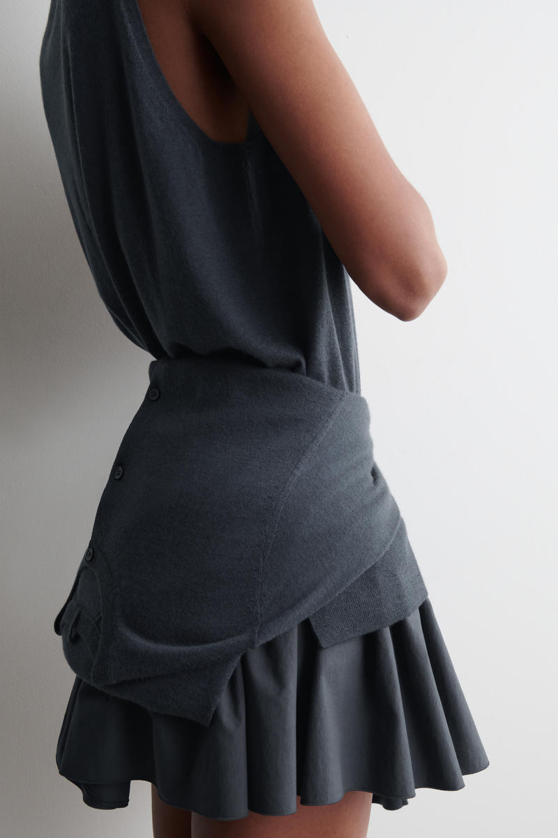 COS レイヤードファインカシミヤカーディガン