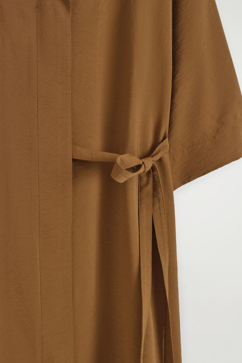 COS サイドベルトミディシャツドレス