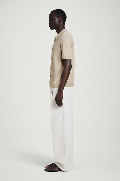 COS ニットリネンシルクシャツ