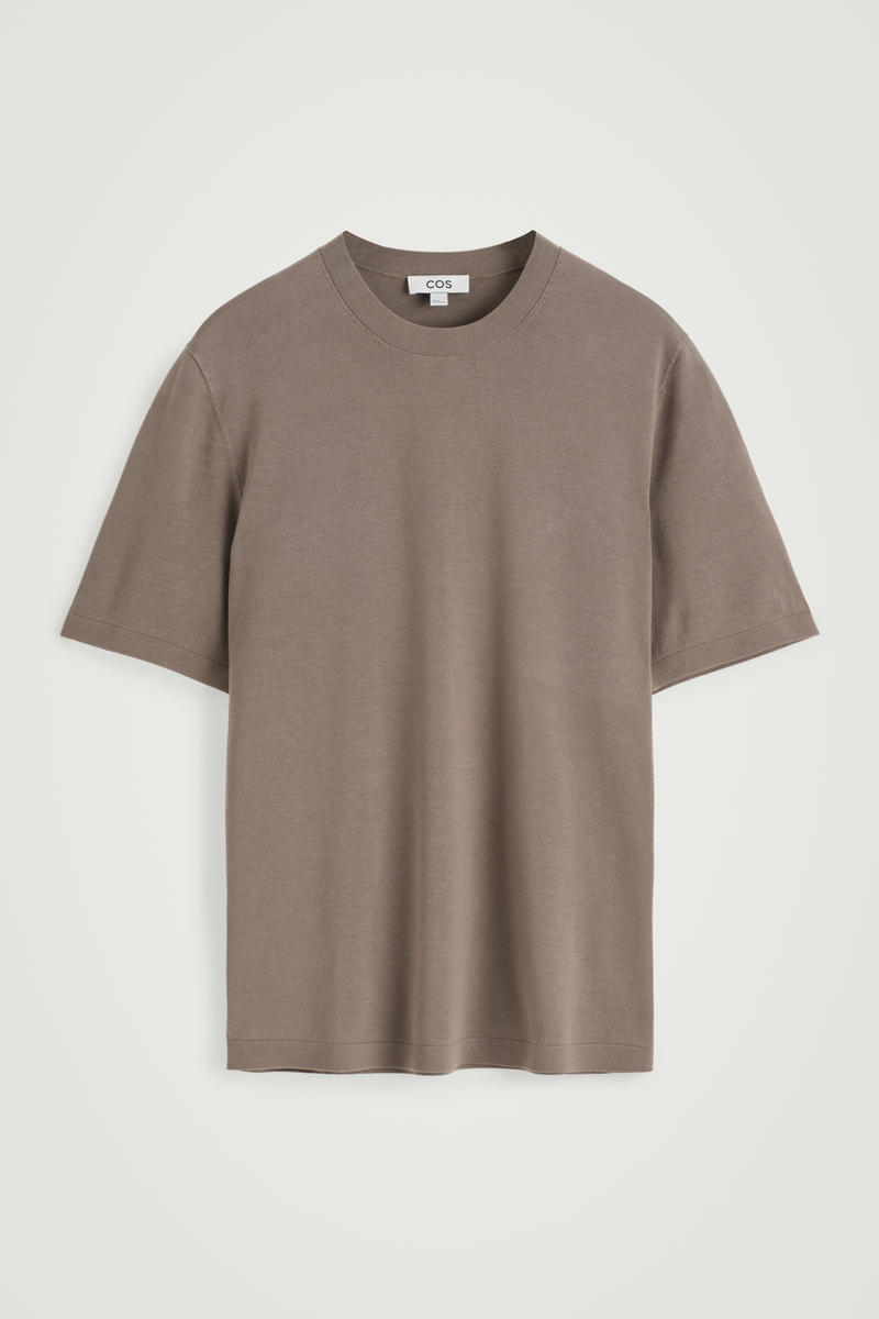 COS ニットコットンクルーネックTシャツ