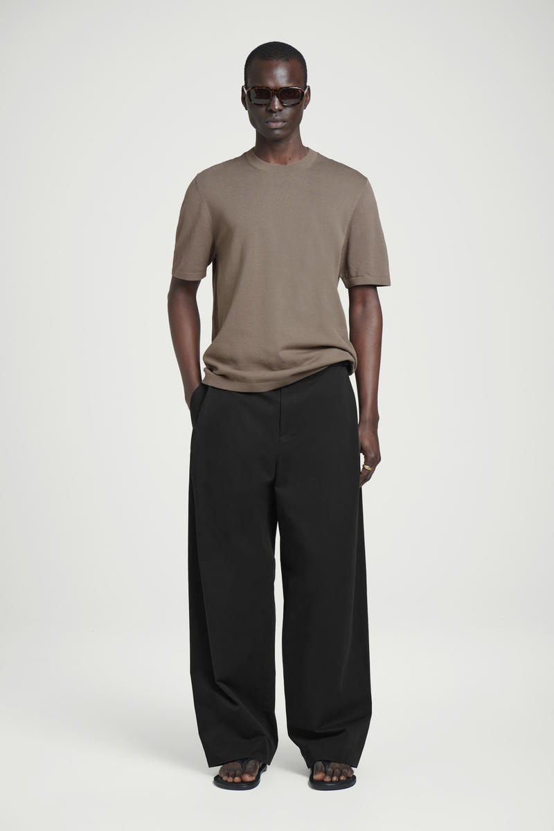 COS ニットコットンクルーネックTシャツ