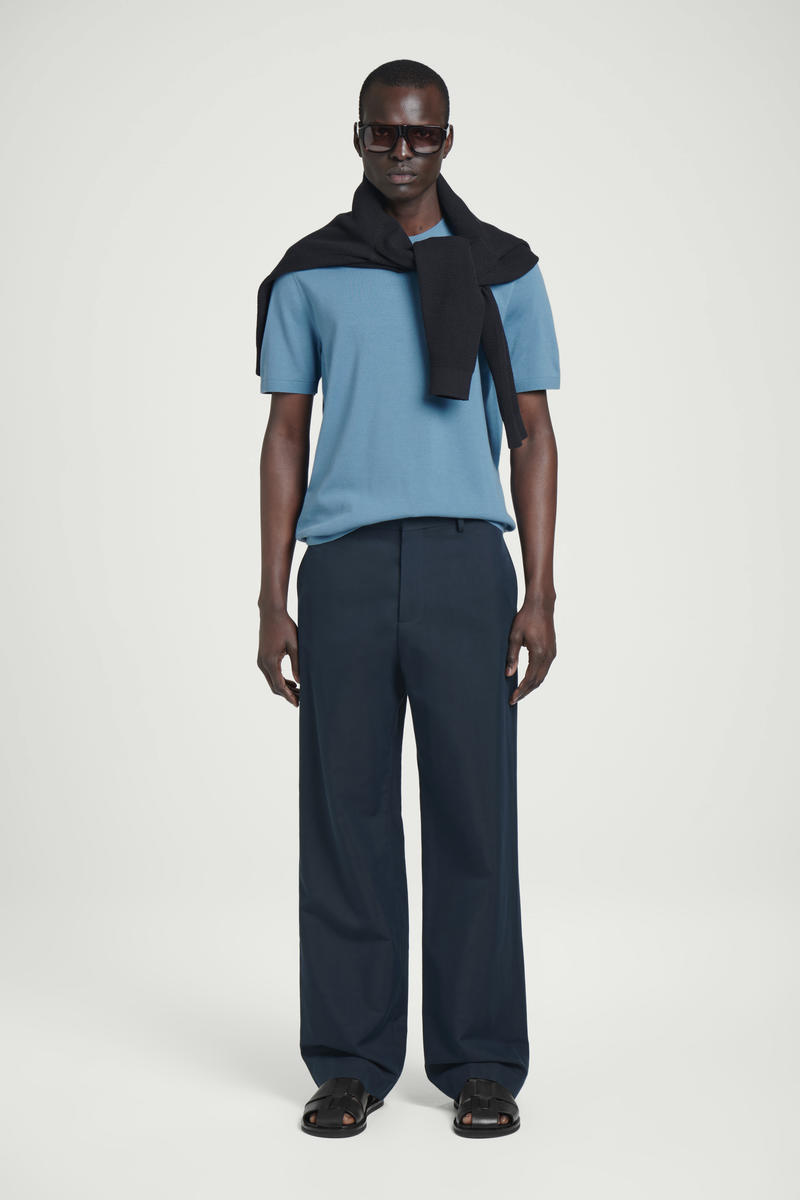 KNITTED COTTON CREW-NECK T-SHIRT ニットコットンクルーネックTシャツ