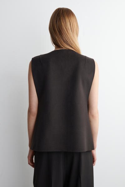 COS ダブルフェイスウールハイブリッドベスト