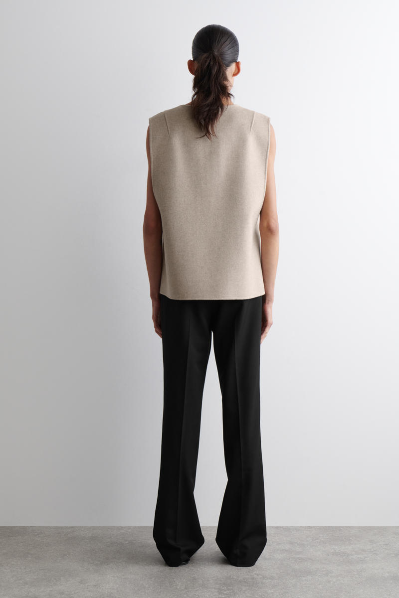 14万8500円 G.V.G.V. ダブルフェイス ベスト＋コート36 レイヤー seya.（セヤ）DOUBLE FACE MARCEL COAT ダブルフェイスマルセル