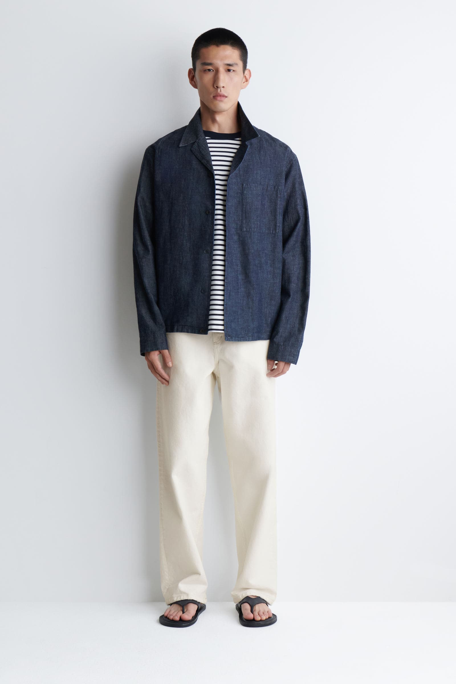 COS オーバーサイズ キャンプカラー コート ダークグレー LONGLINE DOUBLE-FACED WOOL CAPE ロングラインダブルフェイスウール