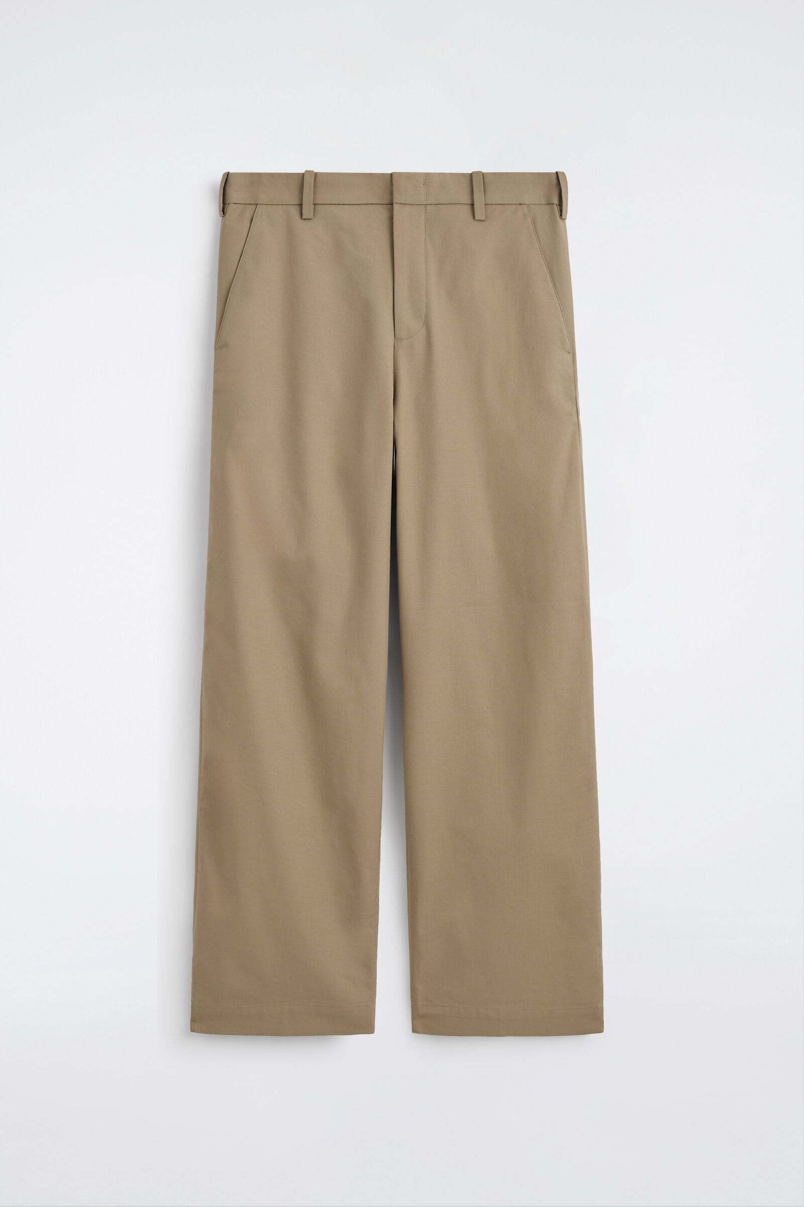 COTTON WIDE-LEG CHINOS コットンワイドレッグチノ ベージュ｜COS コス