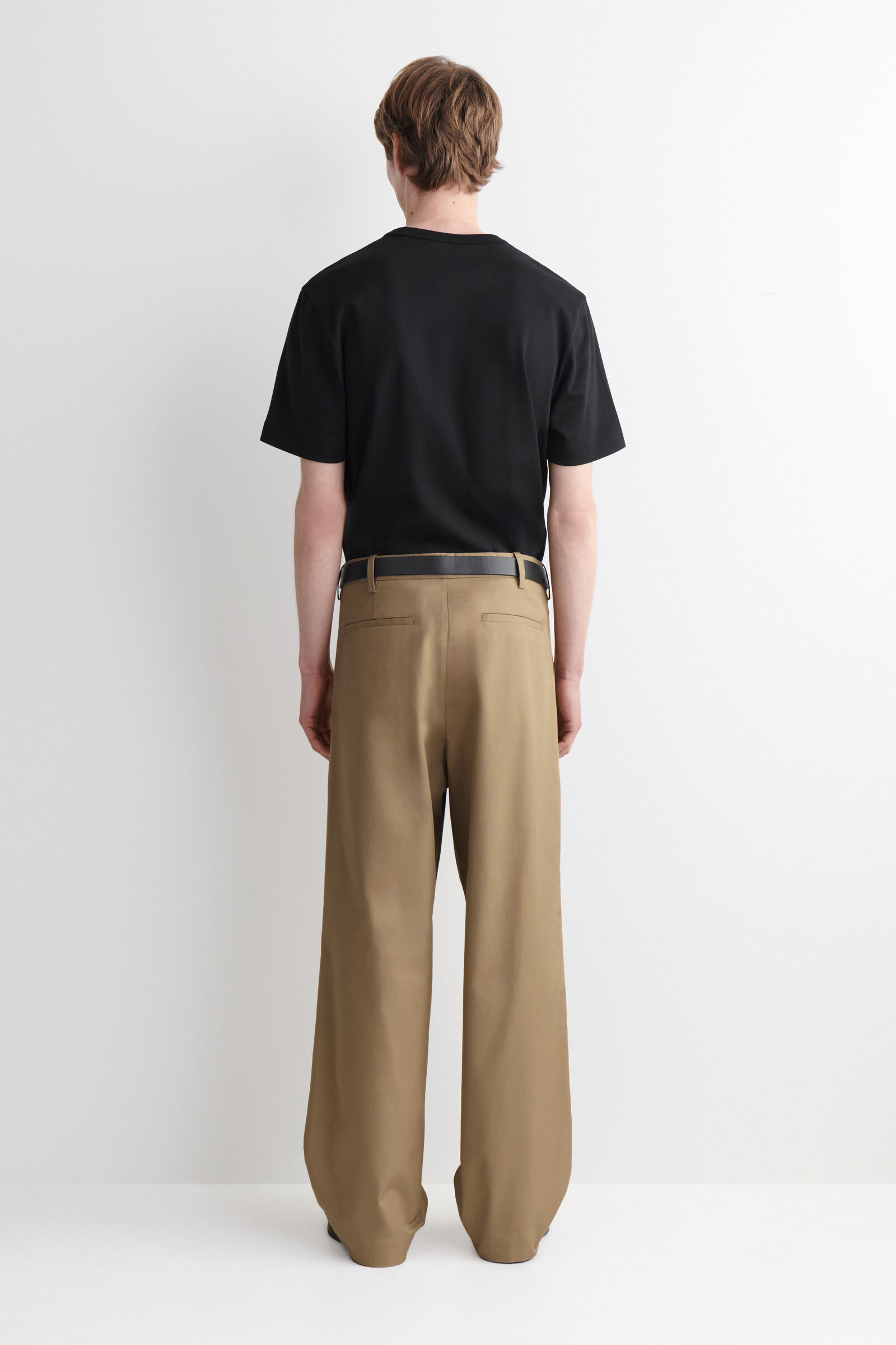 COTTON WIDE-LEG CHINOS コットンワイドレッグチノ ベージュ｜COS コス