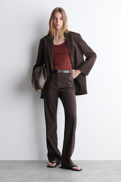 COS リブ編みスクープネックタンクトップ