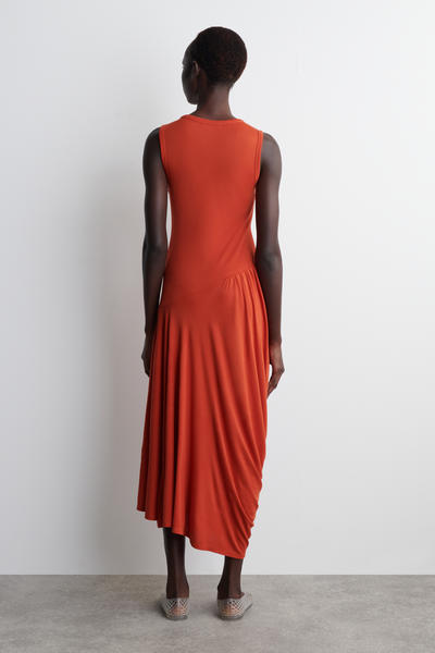 COS アシンメトリードレープミディワンピース