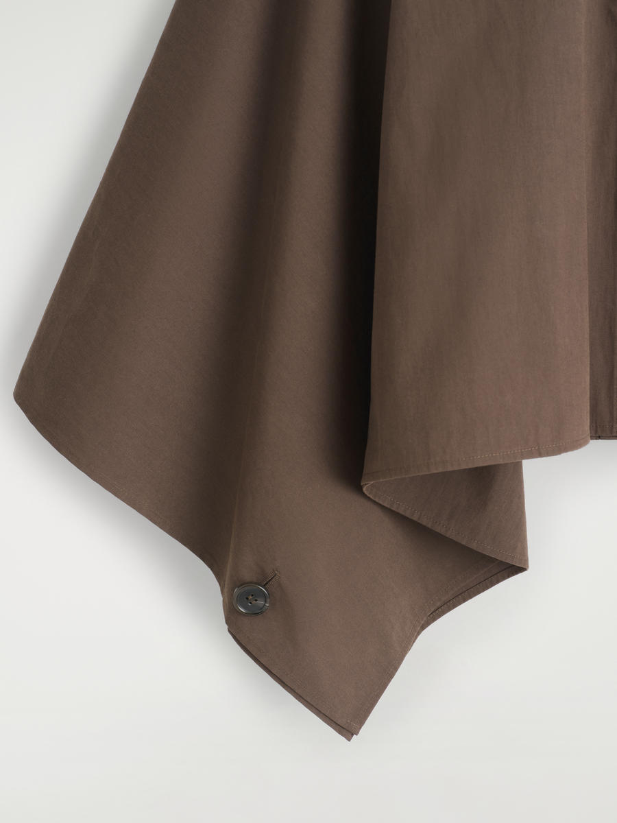 CROPPED TRENCH COAT CAPE クロップド トレンチコートケープ ダーク