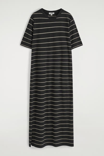 COS コットンリネン マキシTシャツドレス