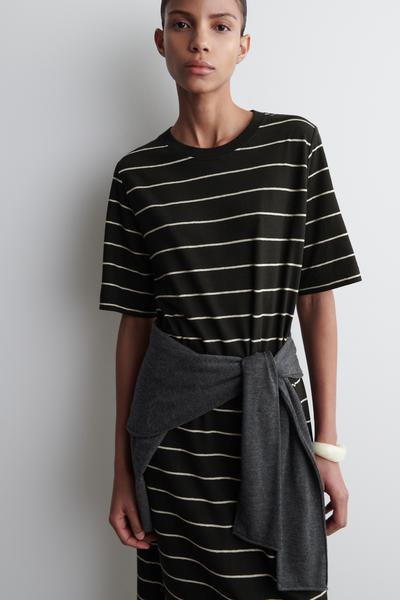 COS コットンリネン マキシTシャツドレス