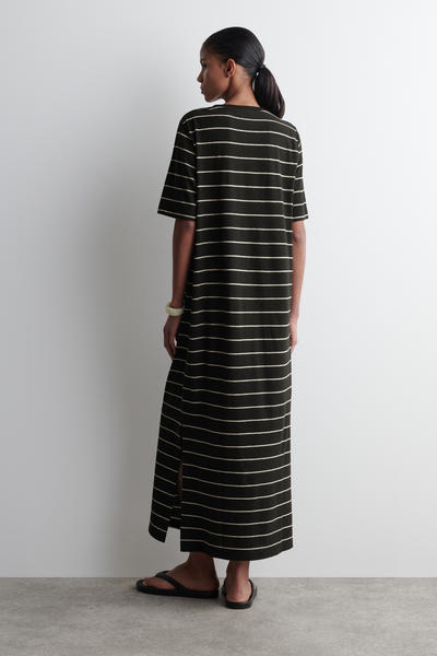 COS コットンリネン マキシTシャツドレス