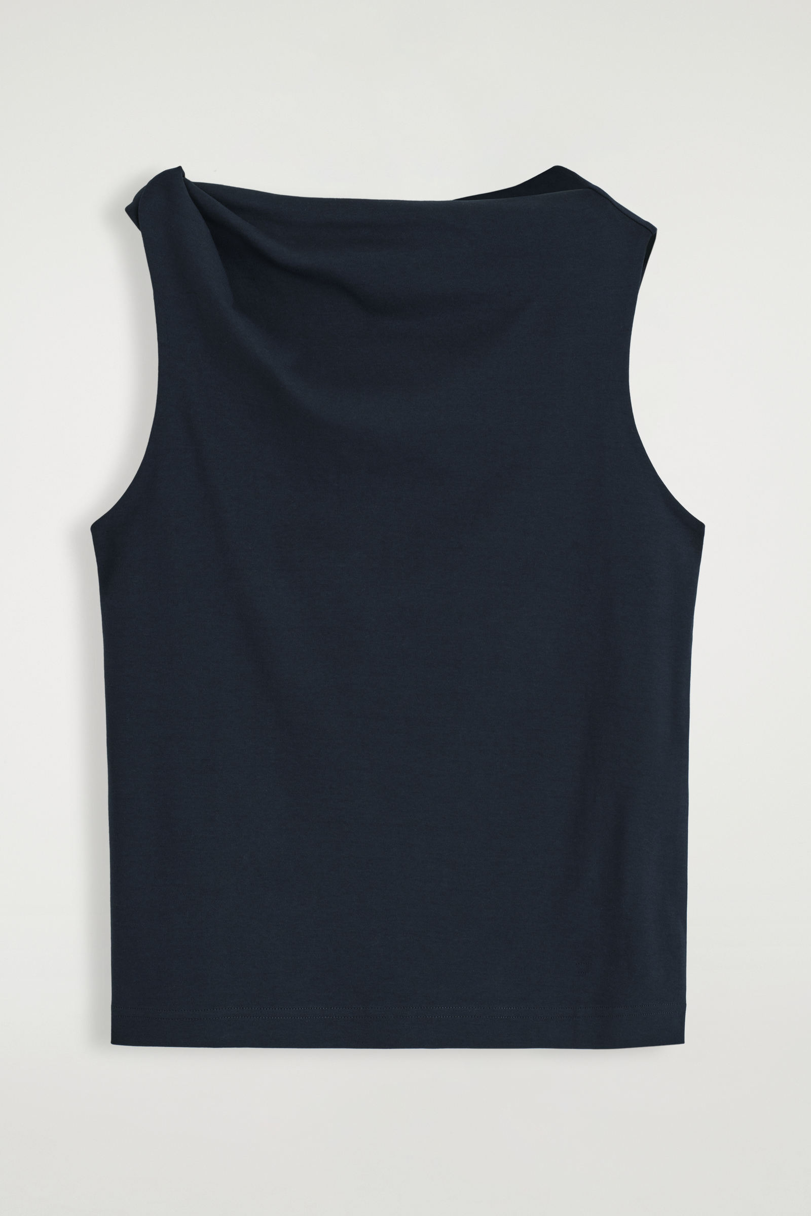 TWIST-DETAIL COTTON TOP ツイストディテールコットントップ ネイビー 