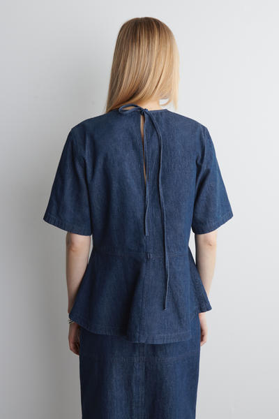 COS デニムペプラムトップ