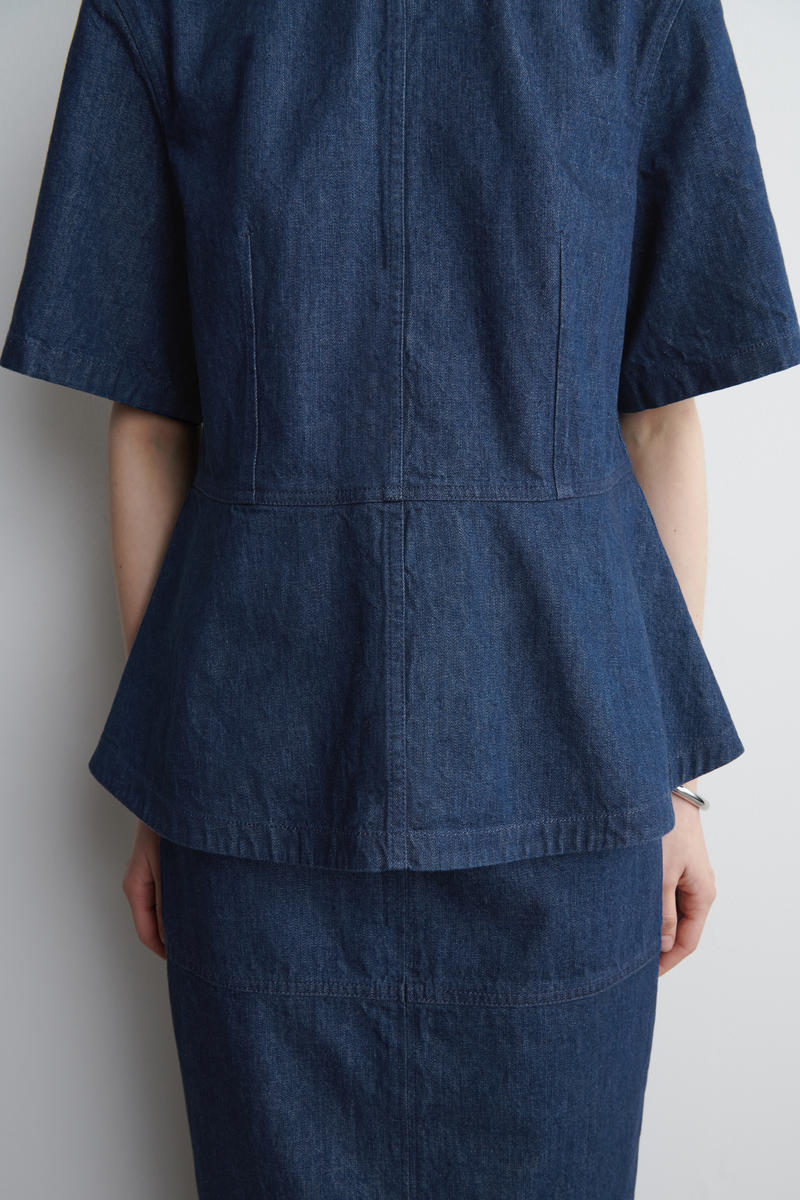 COS デニムペプラムトップ