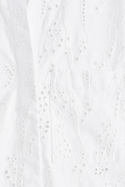 COS クロップドブロドリアングレーズシャツ