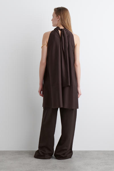 COS フルイド ホルターネック ミニドレス