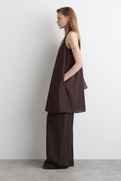 COS フルイド ホルターネック ミニドレス