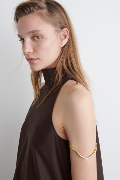 COS フルイド ホルターネック ミニドレス