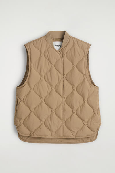 COS オーバーサイズキルティングダウンジレ