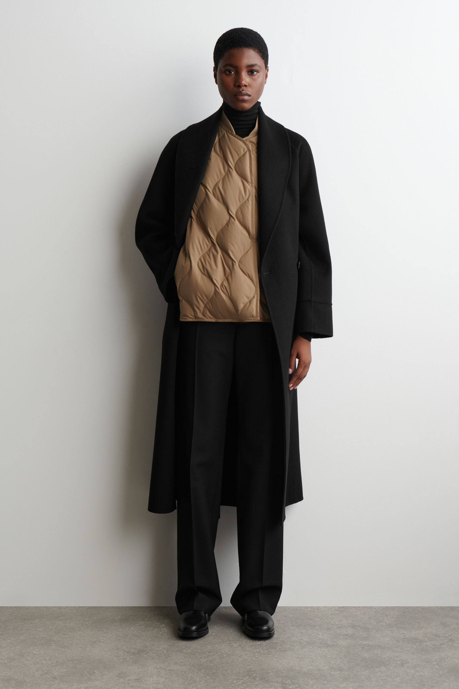 2022年AW キルティングジレOP 34 ブラック OVERSIZED QUILTED DOWN GILET オーバーサイズキルティング