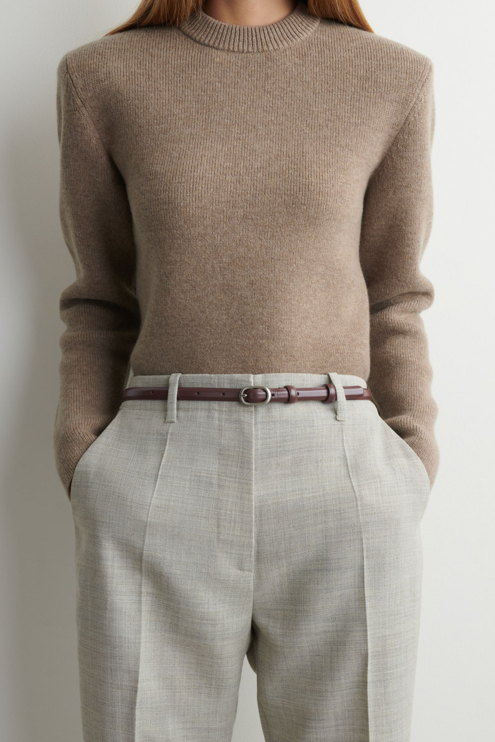 OVAL-BUCKLE SLIM LEATHER BELT オーバルバックル スリムレザーベルト