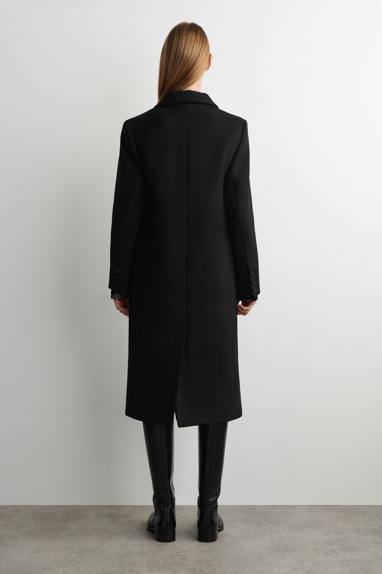 TAILORED DOUBLE-BREASTED WOOL COAT テーラードダブルブレスト