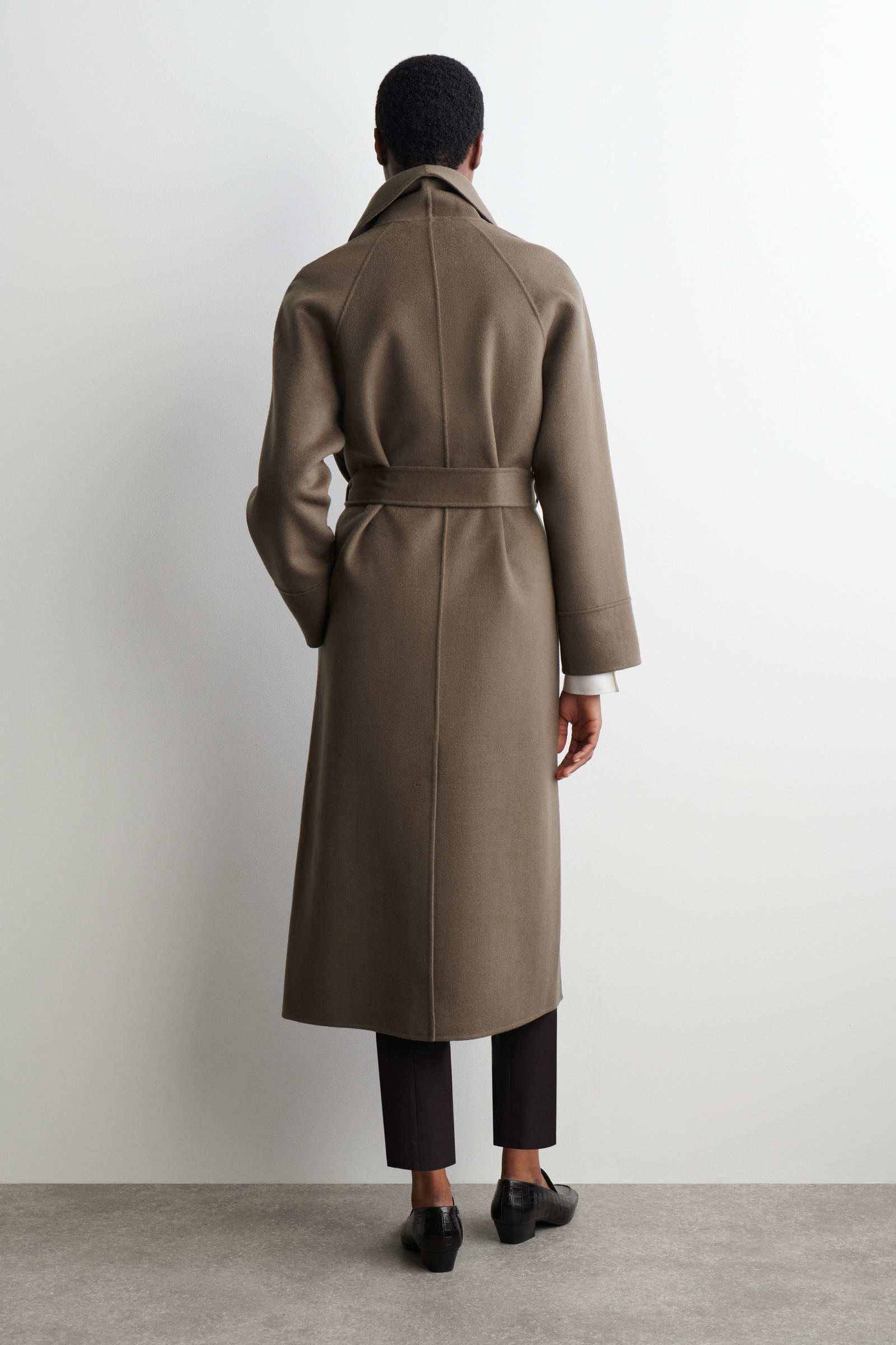 BELTED DOUBLE-FACED WOOL COAT ベルト付きダブルフェイスウールコート