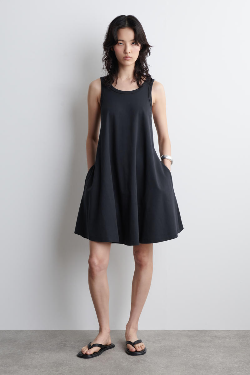 COS コットンジャージー ミニ スウィングドレス