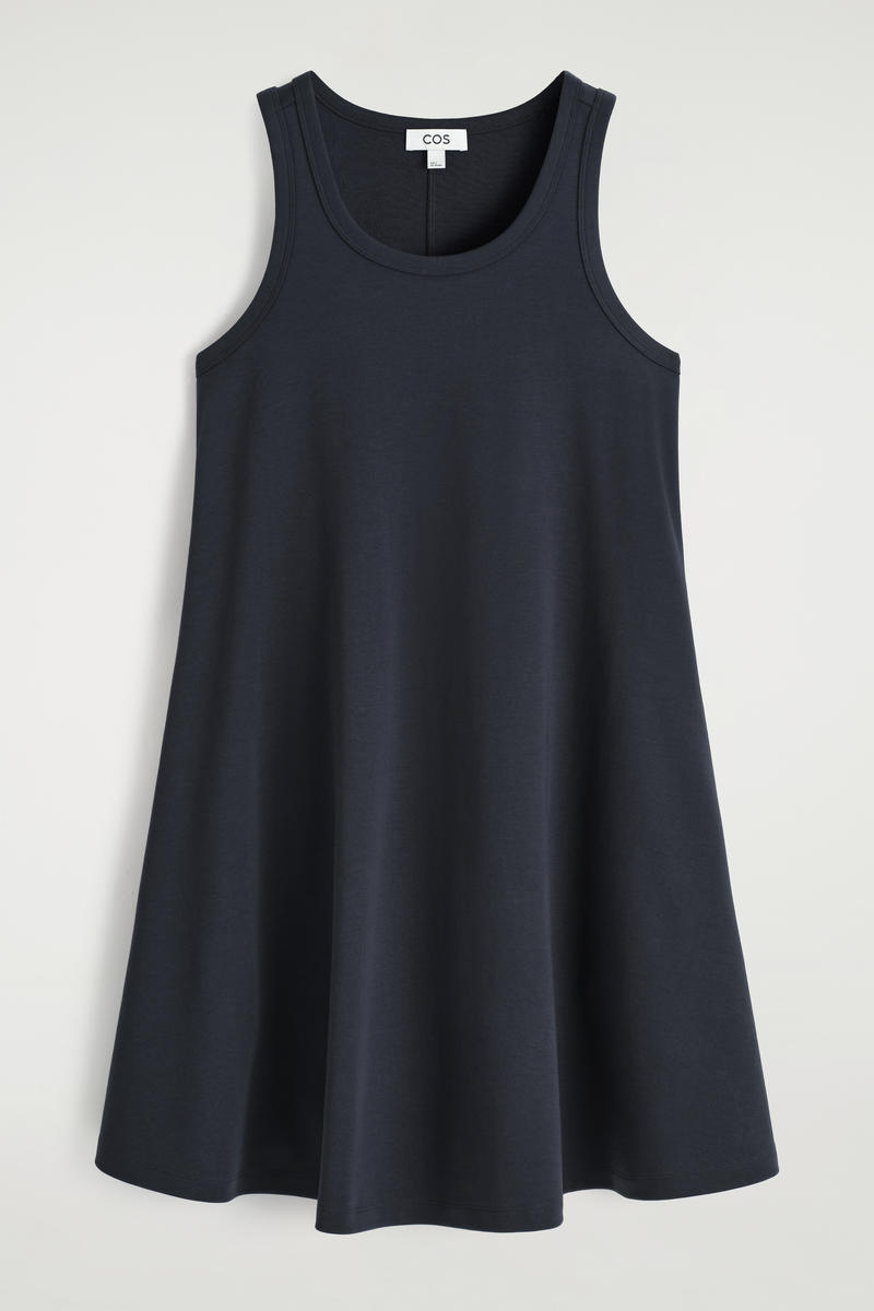 COS コットンジャージー ミニ スウィングドレス