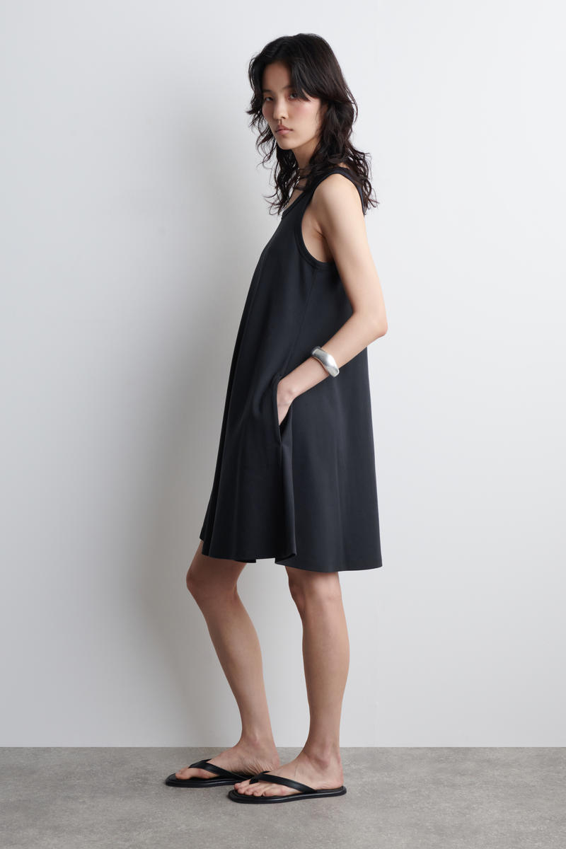COS コットンジャージー ミニ スウィングドレス