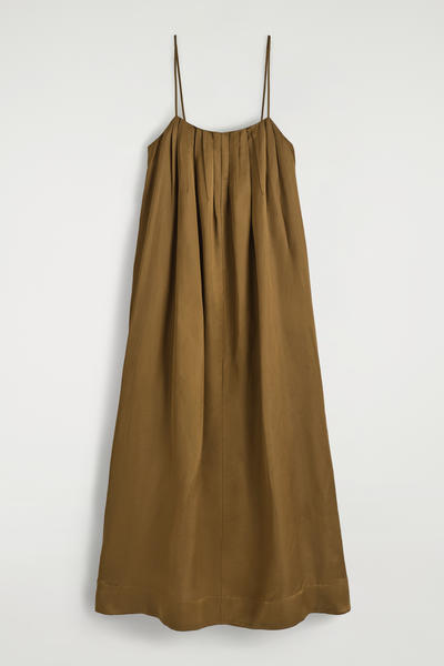 COS プリーツ フルイド マキシドレス