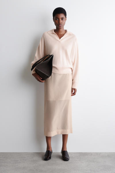 COS ブラッシュドカシミヤポロセーター