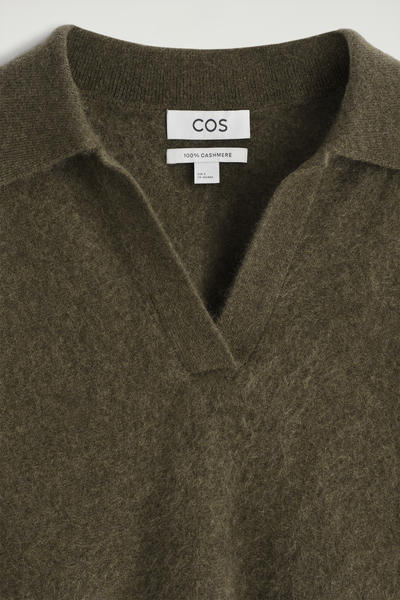 COS ブラッシュドカシミヤポロセーター