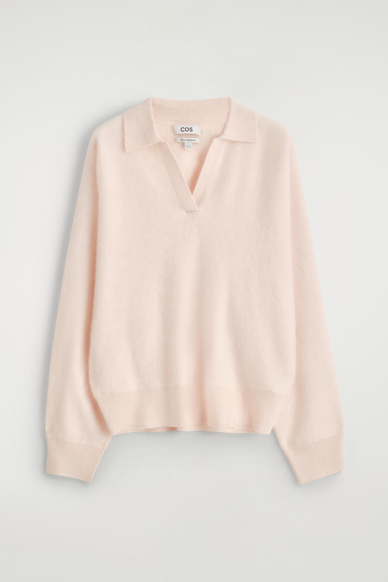 COS ブラッシュドカシミヤポロセーター