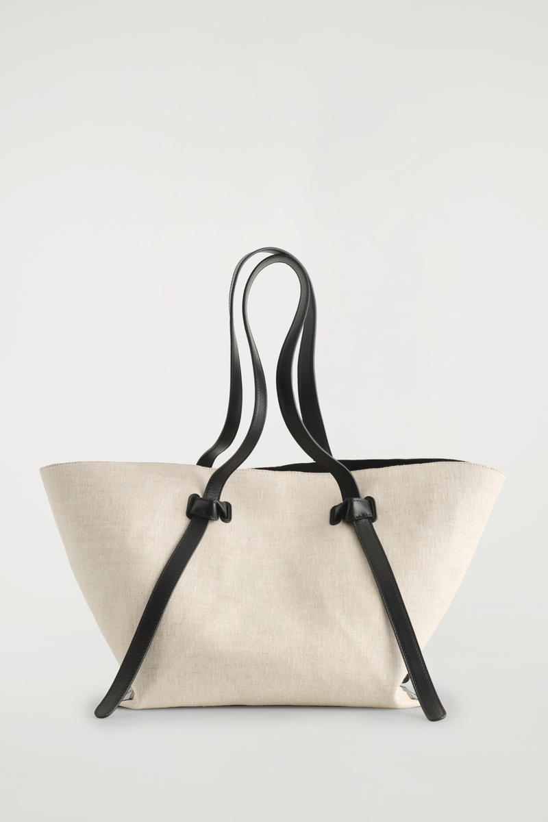 PINCH TOTE BAG - LINEN ピンチ トートバッグ - リネン｜COS
