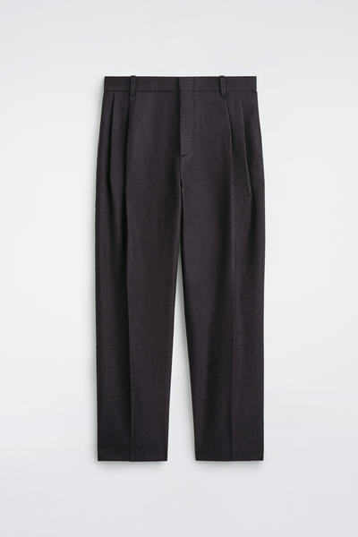 COS プリーツ入り ウールストレートレッグパンツ