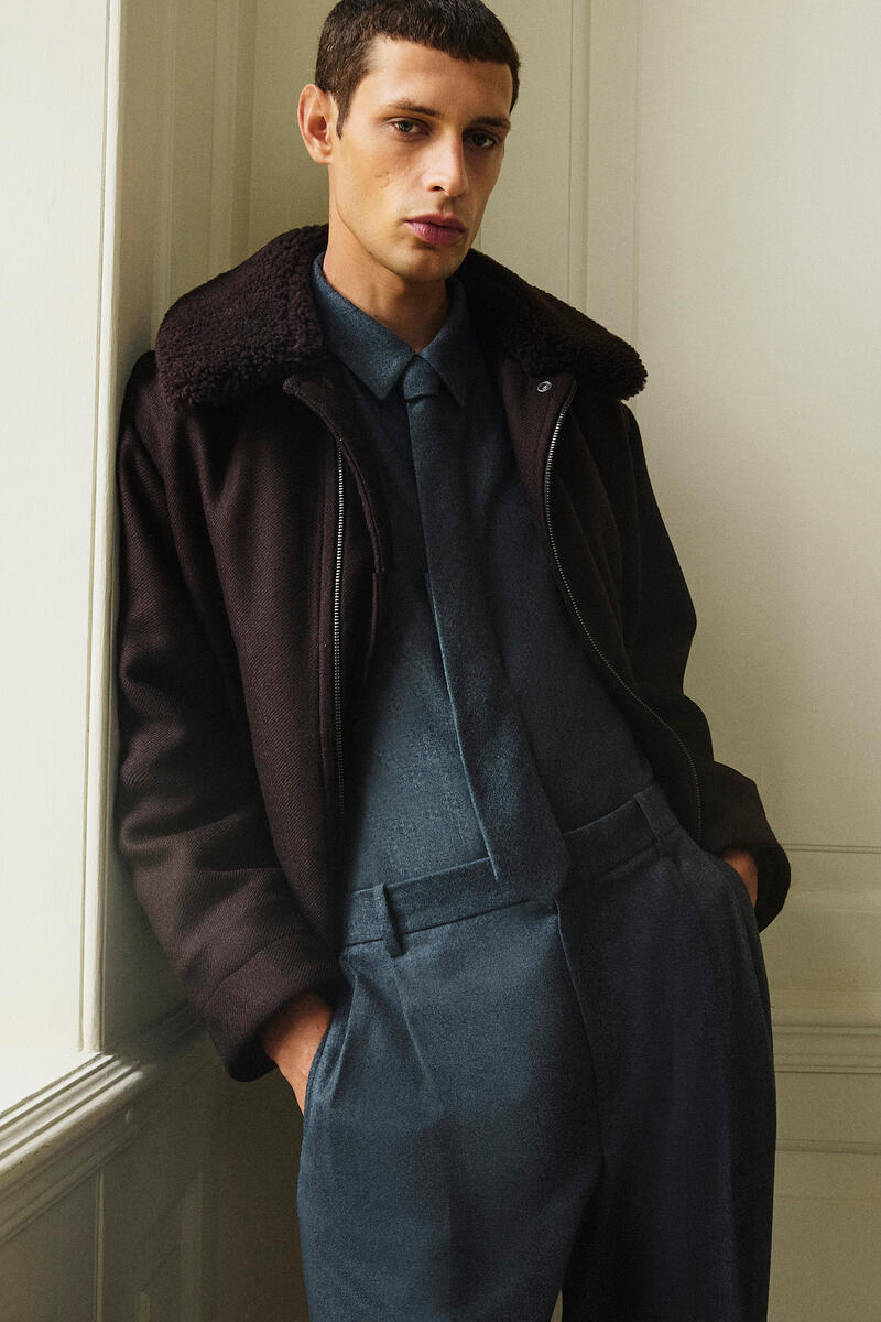 PLEATED WOOL STRAIGHT-LEG TROUSERS プリーツ ウール ストレート