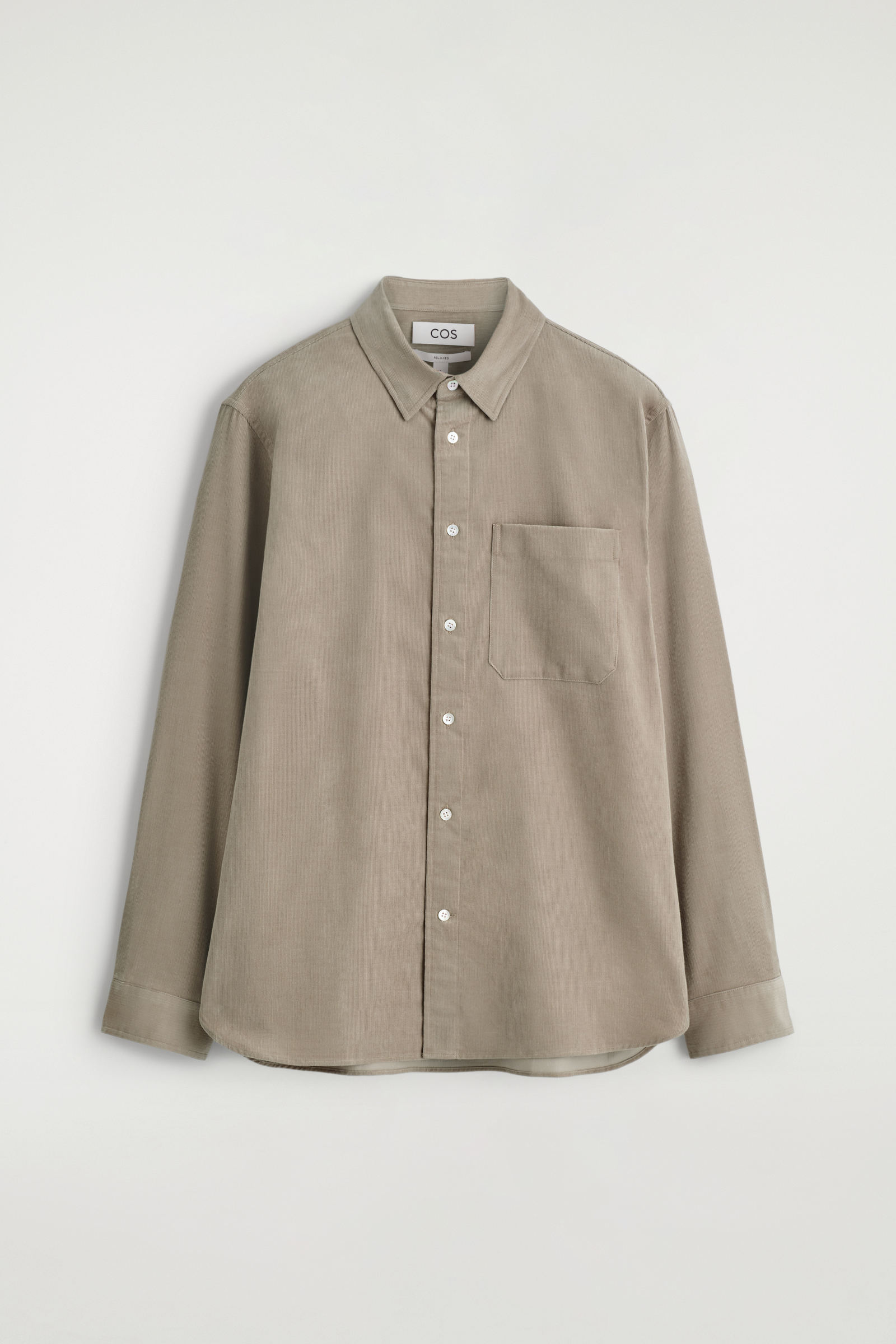 RELAXED CORDUROY SHIRT リラックスコーデュロイシャツ ベージュ｜COS
