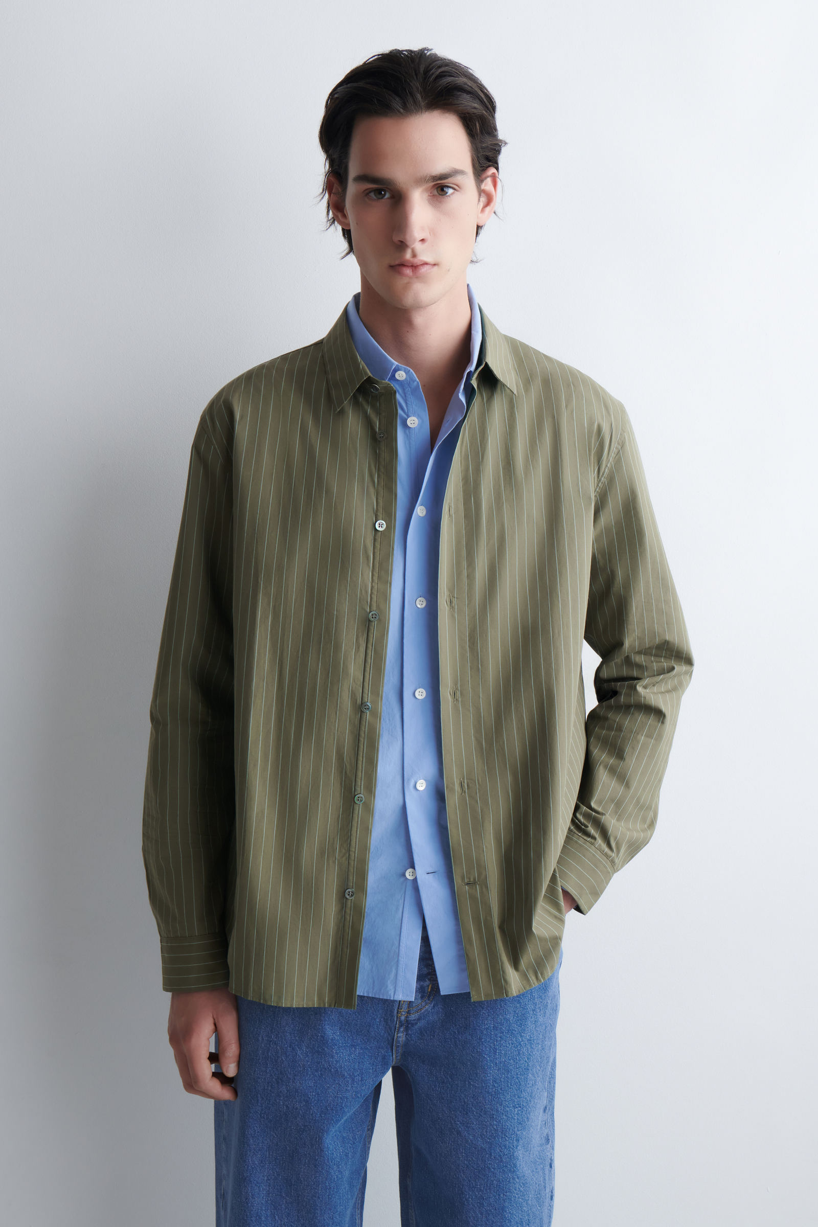 RELAXED PIMA COTTON-POPLIN SHIRT リラックスピマコットンポプリン 