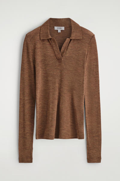 COS メリノウールポロシャツ