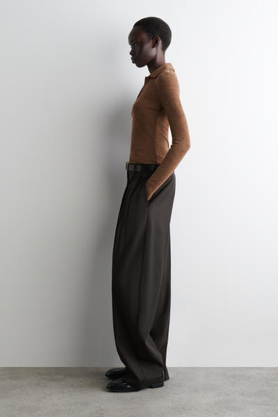 COS メリノウールポロシャツ