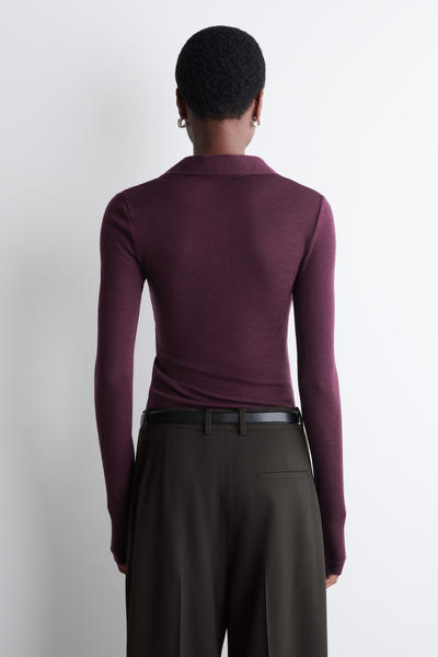 COS メリノウールポロシャツ