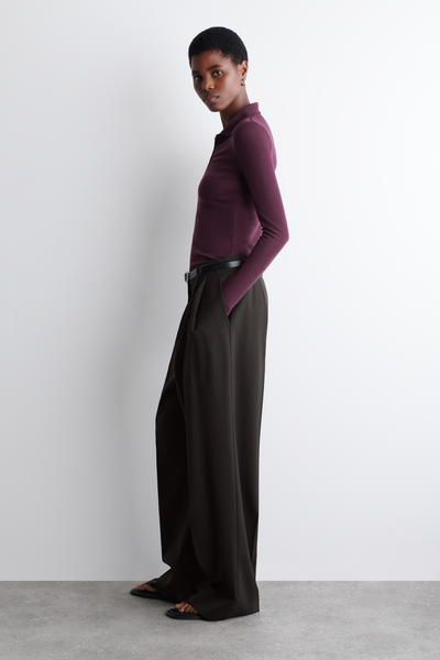 COS メリノウールポロシャツ