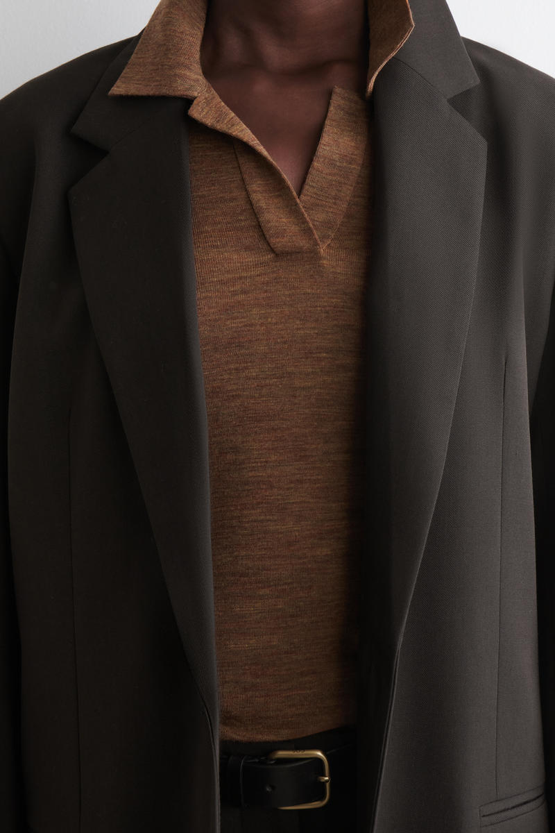 COS メリノウールポロシャツ