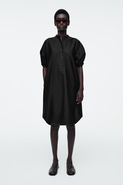 COS ベルテッドミディシャツワンピース