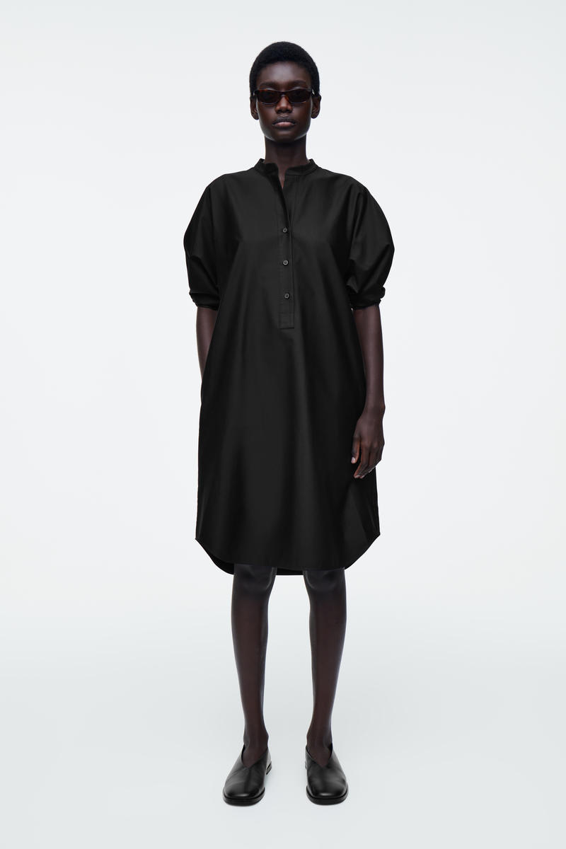 COS ベルテッドミディシャツワンピース