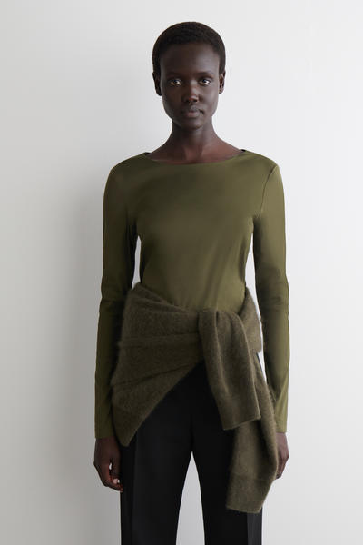 COS コットン長袖トップス